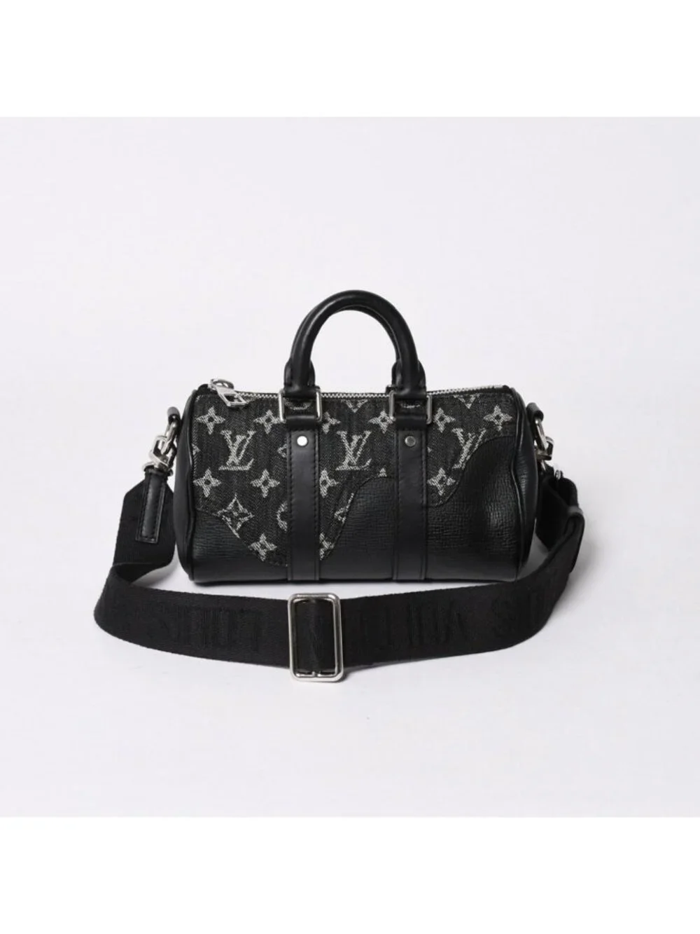 Louis Vuitton Keepall XS Shoulder Bag Monogram Denim Taurillon Leather 2-Way